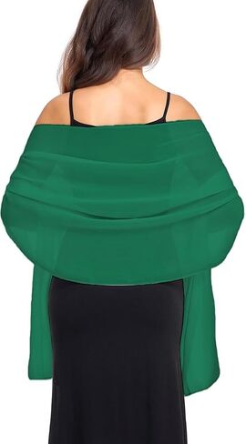 Wander Agio Womens Shawl Party Wraps Evening Dress Bridesmaid Long Scarves for Wedding Lightweight Chiffon Translucent in Saudi Arabia