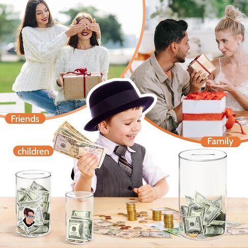 hizgo Kids Adults Piggy Bank, Clear Piggy Bank Must Break Open, 5.9" Hx3.55 in Kuwait