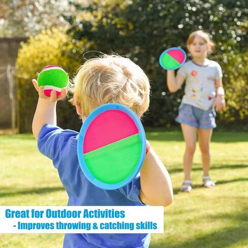 Ayeboovi Upgraded Toss and Catch Ball Game for Kids 4 Paddles and 4 Balls in Kuwait