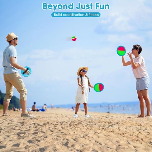 Ayeboovi Upgraded Toss and Catch Ball Game for Kids 4 Paddles and 4 Balls in Kuwait