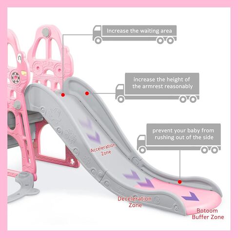 Toddler Slide and Swing Set 4 in 1 Toddler Playground with Swing Slide Climber and Basketball Baby Slide for Boys and Girls Backyard Playsets for Kids Indoor and Outdoor Blue in Saudi Arabia