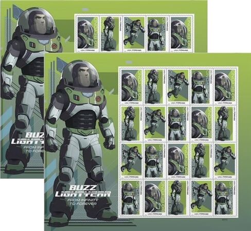 Go Beyond (ورقة من 20) Buzz Lightyear من Infinity إلى Forever Postage Stamps 2022 Scott #5709-5712 in Kuwait