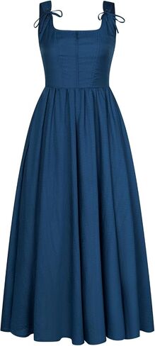 Scarlet Darkness Women's Renaissance Overdress Square Neck Maxi Corset Dress with Pockets in Saudi Arabia