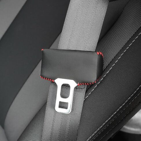 KUNGKIC Car Safety Belt Buckle Covers For 2023 2024 Subaru Crosstrek italian Alcantara Style Seat Belt Clips Cover Anti-Scratch Seat Belt Buckle Protector Car Interior Accessories 2 Pcs in Kuwait