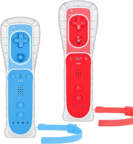 Yosikr Remote Controller for Wii/Wii U, with Silicone Case and Wrist Strap (2 Pack, Green and Blue) in Kuwait