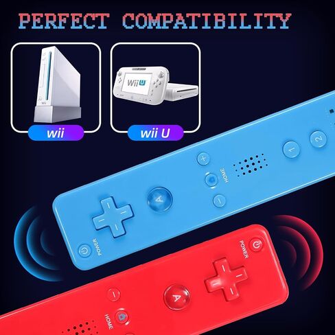 Yosikr Remote Controller for Wii/Wii U, with Silicone Case and Wrist Strap (2 Pack, Green and Blue) in Kuwait