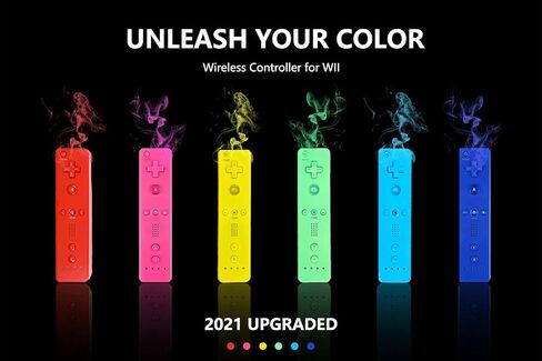 Yosikr Remote Controller for Wii/Wii U, with Silicone Case and Wrist Strap (2 Pack, Green and Blue) in Kuwait