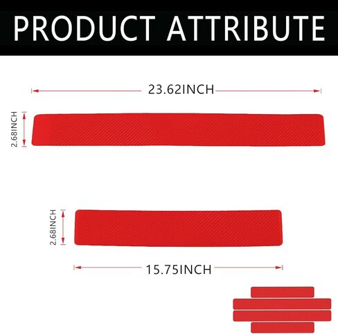 Carbon Car Door Sills Protector, 4d Car Door Threshold Protection, Automotive Door Entry Guard 4 Pcs Universal Rubber Scratch Resistant Exterior Accessories (Black) in Kuwait