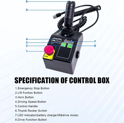 صندوق التحكم 1256727 1256727GT متوافق مع Genie Lift Gen 6 GR-12 15 20، GRC-12، GS-1530 1532 1930 1932، QS-12R 12W 15R 15W 20R 20W in Kuwait