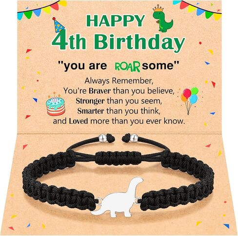 PINKDODO Birthday Gifts for 3 4 5 Year Old Boys Dinosaur Bracelet for Son Grandson Nephew in Kuwait