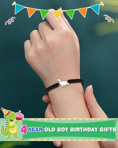 PINKDODO Birthday Gifts for 3 4 5 Year Old Boys Dinosaur Bracelet for Son Grandson Nephew in Kuwait