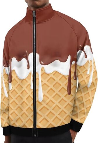 Men's Lightweight Jackets Casual Full Zip Fleece Jacket Men Coats Fashion Long Sleeve Sweatshirt in Saudi Arabia