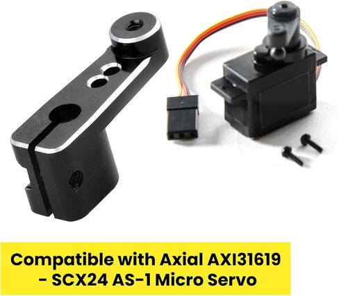 ذراع بوق مؤازر من الألومنيوم من Hobbyfire لـ SCX24 المحوري AS-1 Micro Servo AXI31619 (أسود) in Kuwait