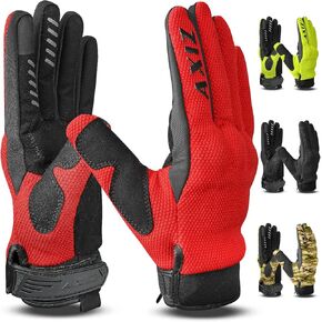 AXIZ Motorcycle Gloves for Men & Women, Protected Touchscreen Motorbike Driving Riding Cycling Gloves for MTB BMX Motocross Racing Biker Multipurpose Tactical Gloves