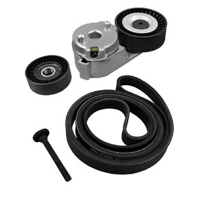 Serpentine Belt Drive Component Kit Fit for Jeep Grand Cherokee L6 4.0L 1999-2004 Wrangler L6 4.0L 2000-2006 Replace 419-016 90K-38163 04854089A 38043 12563097 4854092 6PK2240 K060882