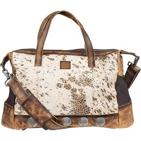 STS Ranchwear Womens Serengeti Amelia Cream/Leopard Cowhide Tote Bag