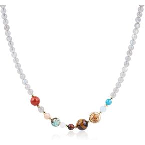 COAI Stone Beaded Solar System Necklace