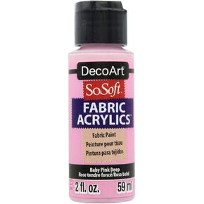 Deco Art SoSoft Fabric Acrylic Paint 2oz-Baby Pink Deep