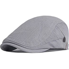 Newsboy Hats for Men Flat Cap Cotton Adjustable Breathable Irish Cabbie Ivy Driving Hunting Hat in Kuwait