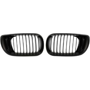 uxcell Matte Black Front Upper Kidney Grille Grill for BMW 3 Series E46 320i 328i 330i 323i 325i 4 Door Sedan 1998-2001 2pcs