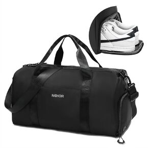 Gym Bag for Women Men,Small Travel Duffle Bag with Shoes Compartment & Wet Pocket,Weekender Travel Overnight Bag,Water Resistant Sports Bag for Travel, Gym, Swimming, Yoga, Pink