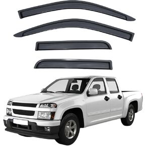 Rain Guards Compatible with 2004-2012 Chevy Colorado/Gmc Canyon, Acrylic Slim Style Window Visor Rain Guard, Side Window Deﬂector for Chevy Colorado Accessories, 2005 2006 2007 2008 2009 2010 2011