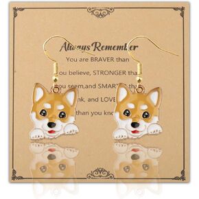 WSNANG Shiba Inu Dog Gifts Shiba Inu Dog Charm Bracelet Shiba Inu Earrings Shiba Inu Dog Lover Gift Dog Mom Jewelry