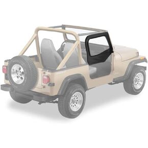 Bestop 5312135 Black Diamond Fabric Door Skins for 1997-2006 Wrangler