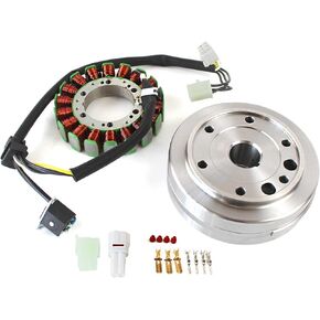 Flywheel + Stator Kit 32102-38F00 3430-071 3430-054 Fits for Arctic Cat 400 2003-2008, TRV 400 2006-2007, TBX 400 2004-2006 High Performance Flywheel Stator Kit