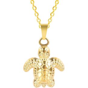 Jude Jewelers Stainless Steel Turtle Style Holiday Summer Animal Statement Party Collar Necklace