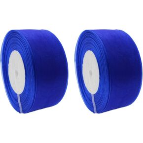 1 Inch Organza Ribbon 100 Yards (2 Rolls) Sheer Ribbon for Party Decoration Gift Wrapping Crafts (01001 White, 1 in)