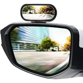 Blind Spot Mirrors adjustable Rearview Mirror Baby Car Mirrors,Strong Adhesive HD Glass Convex,stick on Side mirror or inner mirror or anywhere else (Black frame, 2 PCS) in Saudi Arabia