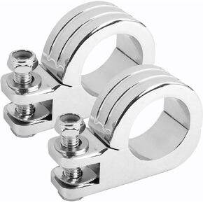 Universal 1.25" Highway Bar Foot Pegs Mount, 1/4"(32mm) Crash Bar Footpeg Bracket for Harley, Honda, Suzuki, Kawasaki, and Yamaha