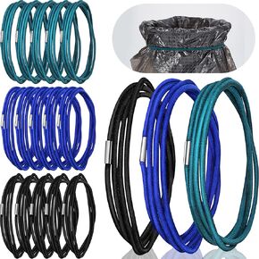 Trash Can Bands Garbage Can Rubber Band 13-30 Gallon Trash Cans Litter Box Bands Elastic Garbage Bands Colorful Can Bands for Home School Office Supply(18 Pieces)