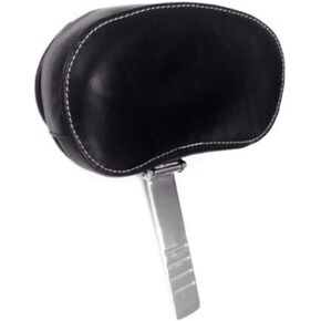 Genuine Leather Black Smooth White Stitch Driver Rider Backrest for 2014-2025 Indian Motorcycles Like Challenger Chieftain Elite Chief Classic Vintage Springfield Roadmaster Dark Horse ref 2879542-01