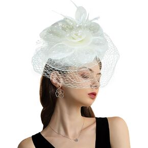 Fascinators Hats Women Pillbox Hat Feathers Derby Headband Wedding Headwear Tea Party Hair Clip 20s 50s Top Hat