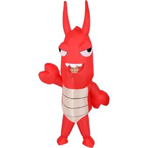 M MH ZONE Inflatable Lobster Costume for Adult(Kids) Funny Halloween Costumes Cosplay Fantasy Blow up Costume