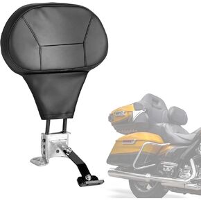 Goldfire Rider Backrest Detachable Adjustable Plug-in Driver Backrest Pad Fits for Harley Street Glide Road King 2009-2024 Ultra Limited FLHTK FLHTKL CVO Limited FLHTKSE Street Glide FLHX Accessories