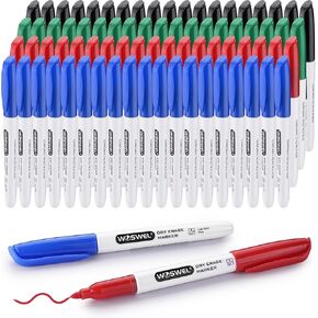 Fine Tip Dry Erase Markers 76 Pack 4 Assorted Colors(Black,Blue,Green,Red) Low Odor Whiteboard Erasable Markers Bulk for Kids Adults,Ideal for Classroom School Office Home,Non-Toxic Easy Clean