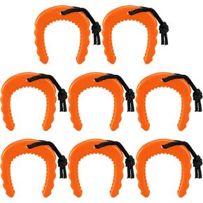 8 Pcs First Responder Door Stops Tactical Door Jam Police Door Stopper with Nylon Cord Attachments for Law Enforcement Emergency Medical Services Firefighter Accessories (Black)