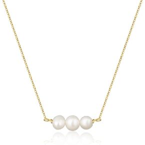Nicklas Pearl Necklaces for Women – Dainty Gold Necklace for Ladies – Sterling Silver Necklace Pearl Necklace for Everyday Wear, Special Occasions, Wedding – Luxury Gift Box Included