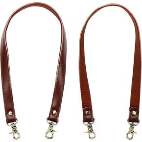 1Pair/2PCS 22.83Inches Brown Leather Bag Strap,Brown Leather Shoulder Strap,Purse Straps for Handbags Brown,Bag Shoulder Strap Brown Leather