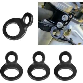 10 PCS O-Ring Tie Down Anchor Hook, Multi-Purpose Stainless Steel Tie-Down Anchors Hooks for Garage, Workshop, Truck, Trailer, Golf Cart Hitch Accessories (Black)