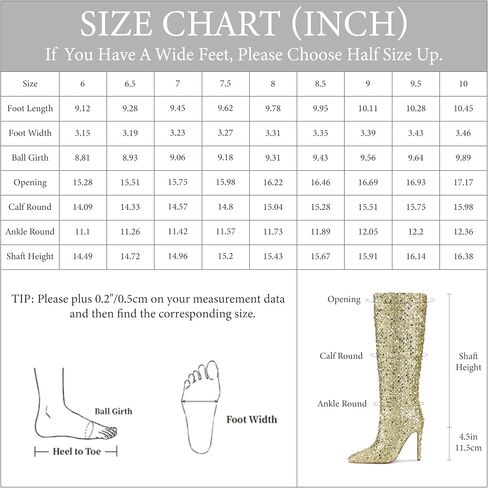 wetkiss Sequins Knee High Boots Women Pointed Toe Stiletto Heel Bling Long Boots Tall Boots Sparkly Boots Not for Bigger Wide Calf in Saudi Arabia