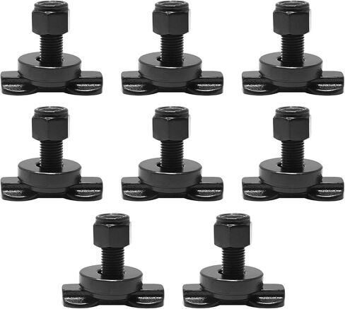8pcs Double Lug Threaded Stud Nut with L Track Rail for Pickup, Truck, RV, ATV, 6000 LBS Heavy Duty Steel in Saudi Arabia