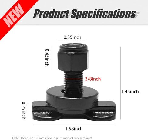 8pcs Double Lug Threaded Stud Nut with L Track Rail for Pickup, Truck, RV, ATV, 6000 LBS Heavy Duty Steel in Saudi Arabia