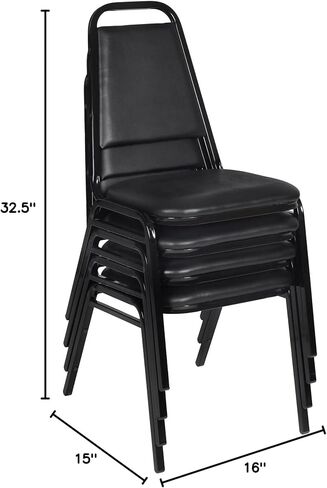 Regency Restaurant Stack Chair (4 Pack), Black in Kuwait