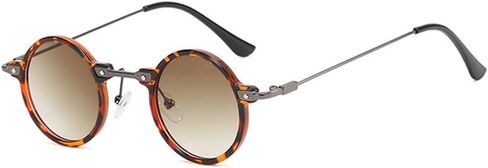 Small Round Sunglasses Men Women, Vintage Punk Circle Style Metal Frame Hippie Sun Glasses UV400 Lens in Saudi Arabia