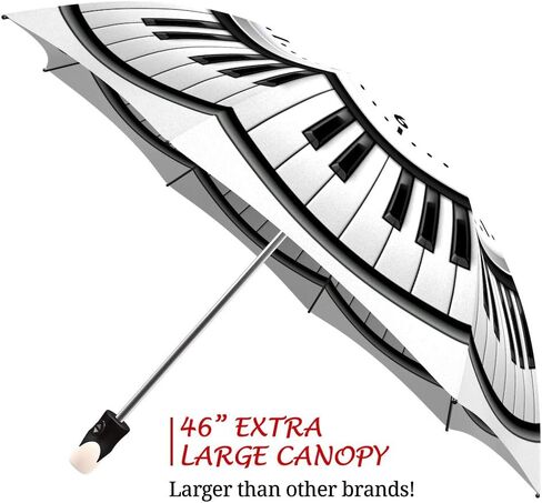 Travel Umbrella Lightweight Rain - Portable Compact Umbrella - Designer Umbrella for Women and Men - Auto Open Close - Stylish Clock Umbrella Black and White - Small Folding Umbrella in Saudi Arabia