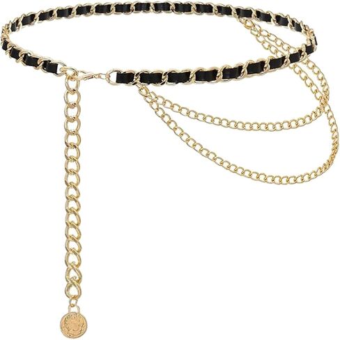 Multilayer Metal Waist Chain Belt Belly for Women Dresses Jewelry in Saudi Arabia